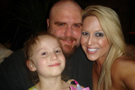My hubby and daughter...and myself in July 08