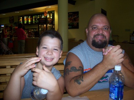 Aaron and Robert having fun at the zoo