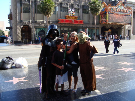 Gabriel, Samuel and I with Movie Characters