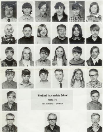 Sixth Grade Class, 1969, Woodland