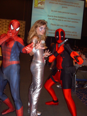 Chantell with Spiderman and Deadpool