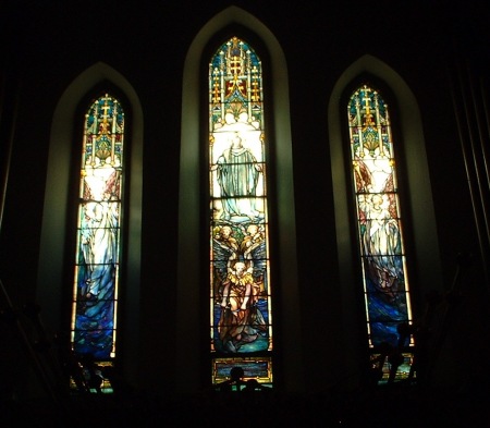 Tiffany-designed stained glass windows