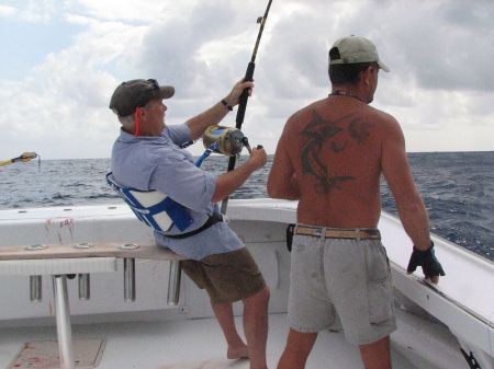 Bill fighting a Blue Marlin