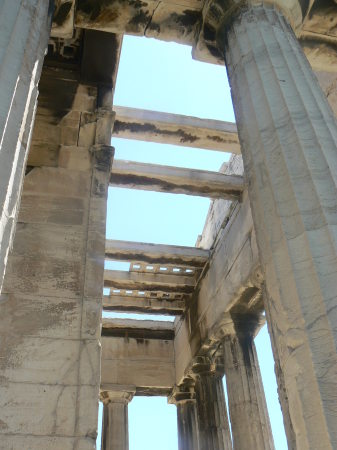 temple of hephaistos looking in