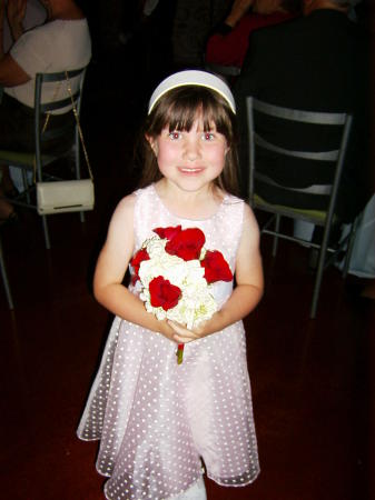Morgan caught the wedding bouquet