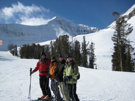 Rex, Sharon, Jake, and Steph in Big Sky, MT