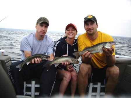 Keith, I and Dennis Resseguie fishing.