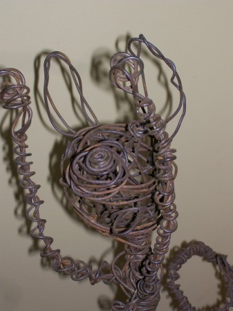Close up of my baling wire sculpture