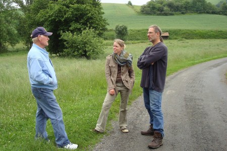 Gary with son Dan and Pam, Trei-sur-Baie Franc