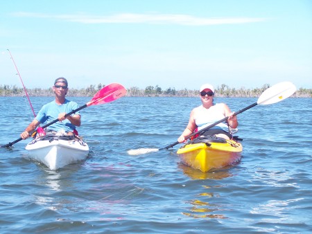 My Hubby and I doing what we love..kayaking