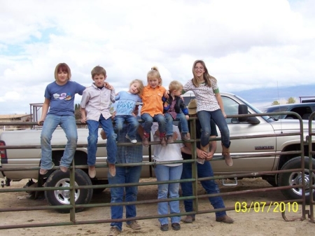 family and friens at corrals in Pahrump, NV