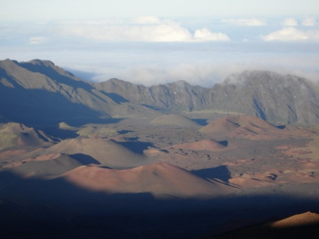 10,000ft looking down on Haleakala Crater