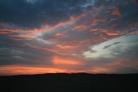 Sunrise over Gobi Desert