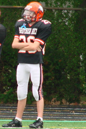 Brennan on the field at Brother Rice