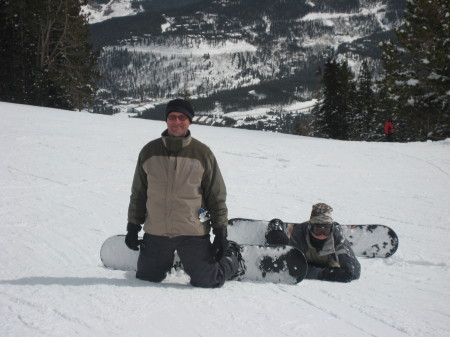 Mike and Tyler(15) skiing in Utah