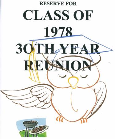 reserve for 30th year reunion - barbecue