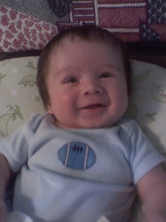 He's such a happy baby!