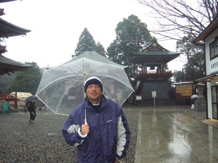 Temple in Japan on Cold & Rainy Day