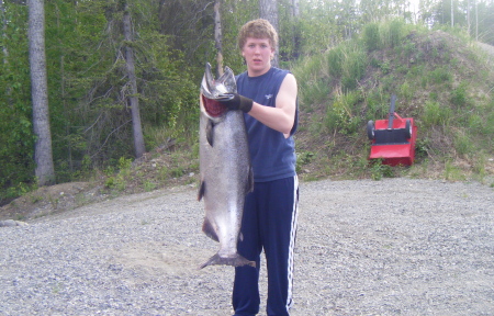 my son Caleb with 45lb king