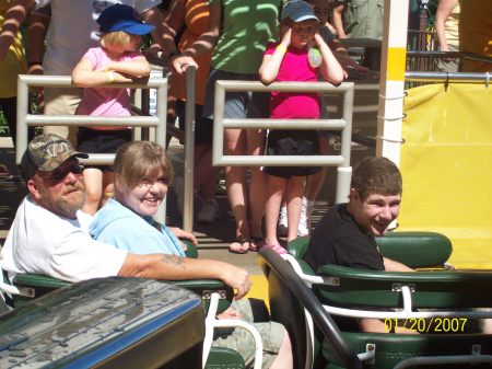 dan ben and me, my first rollercoaster ride.