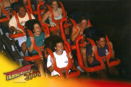 Taking a fast ride at Hershey Park
