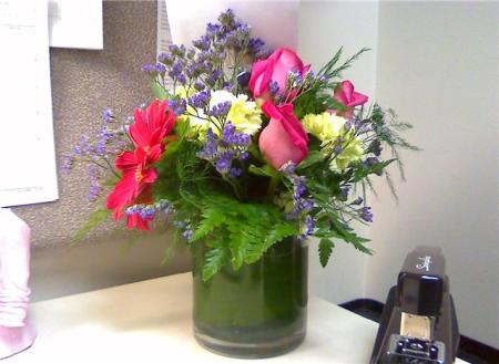 flowers at work