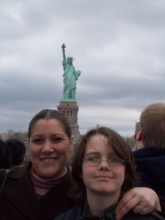 Viana and Jimmy at the Statue of Liberty