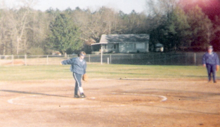 Me pitching for Central High