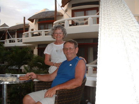 On the balcony in Playa del Carmen 2008