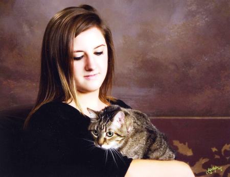 Tricia (my youngest) and her cat