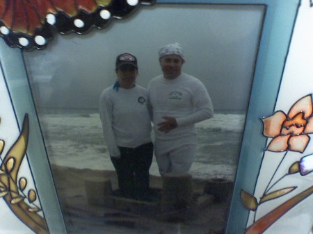 mark and i at the beach