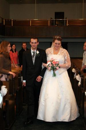 My brother, Jason, walking me down the aisle