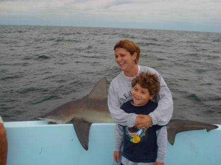 Heather and Jake (and shark)