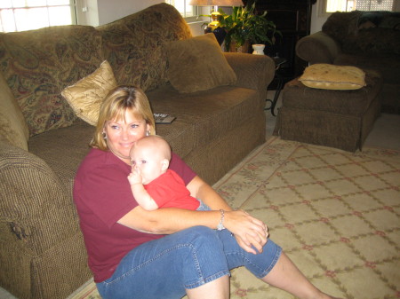 My BFF and my grandson chillin' at my home.