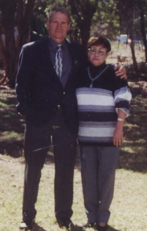 Gail and I in front yard