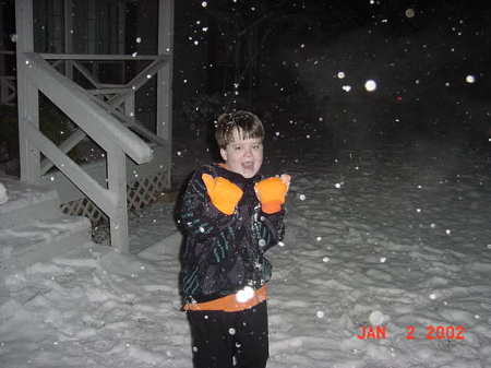 Daniel, snowing in Alabama