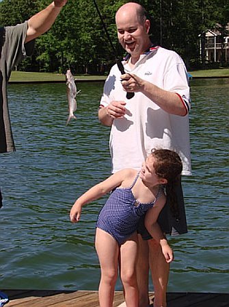 Amanda and her daddy. Lake Anna '08.