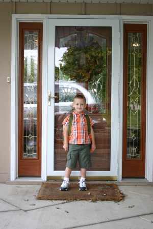 Gunnar's first day of pre-school