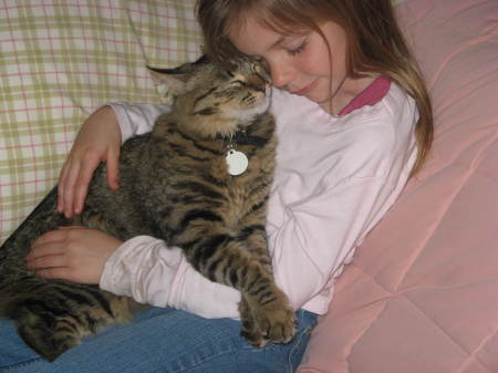 Lauren with Ginger (the cat)