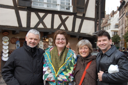 Antoine, Alice, Josiane, and me in Strasburg