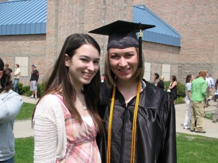 daughter Sarah's graduation w/daughter Emily