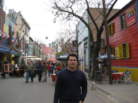 Our son Adrian in Boca district of Argentina