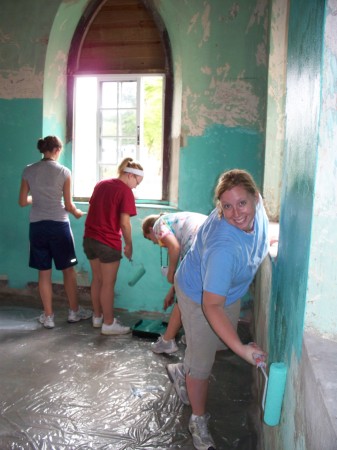 Painting a church over 132 yrs old in Jamaica