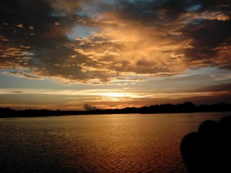 Our beautiful lake at sunset