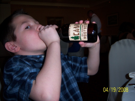 ~ Jonny drinking "root"-beer ~