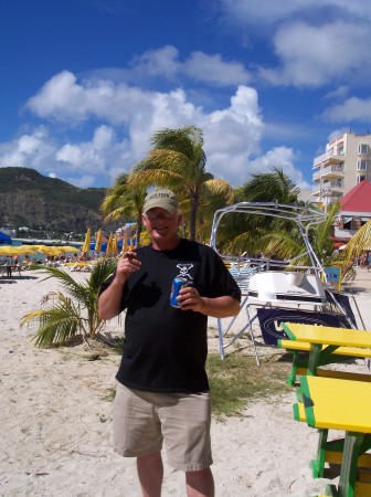 My husband Frank in St Marteen, January 08