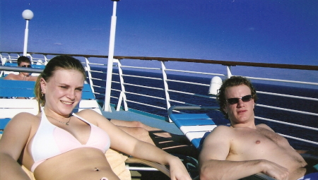 The kids (D & KK)on their Cruise to Mexico