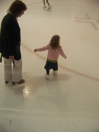 Lillian and I on the ice