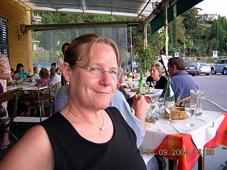 Susan in Varenna Italy 2004