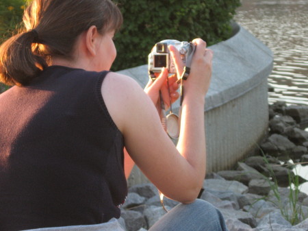 Eva taking a picture of Katie!